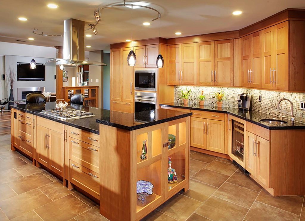 natural wood kitchen cabinets