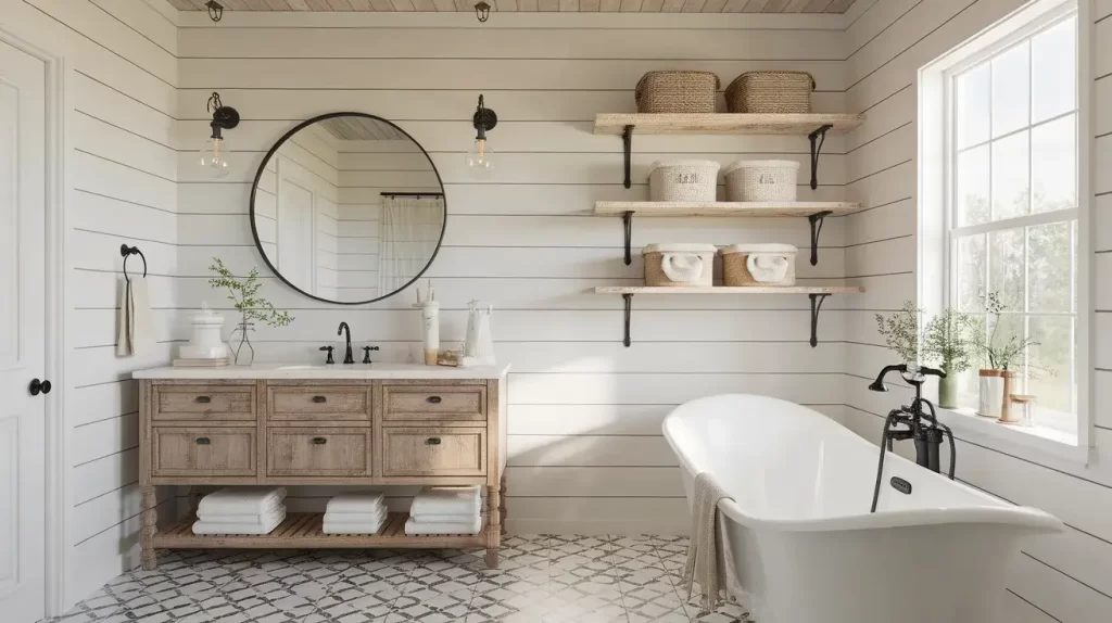Farmhouse Bathroom Decorating Ideas